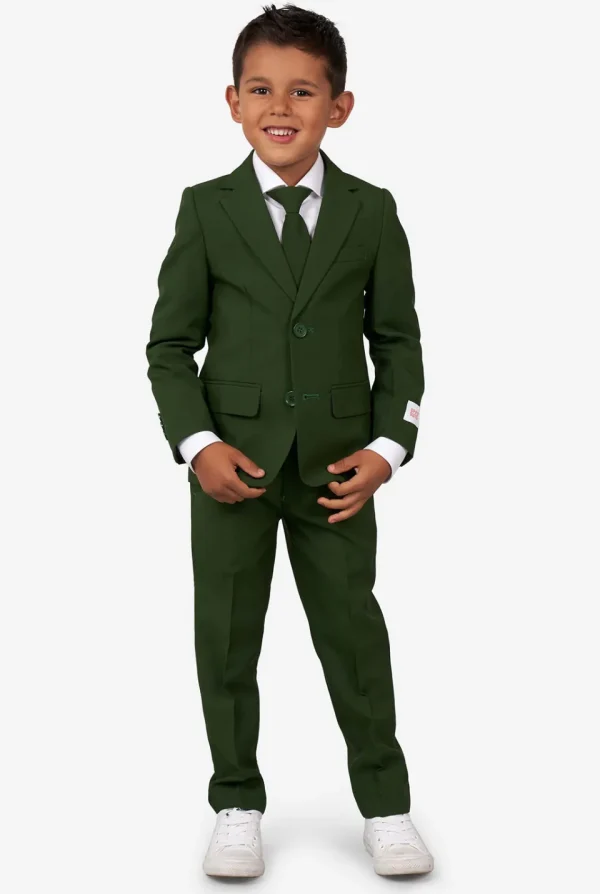 Boys OppoSuits Solid Colored Suits^Glorious Green