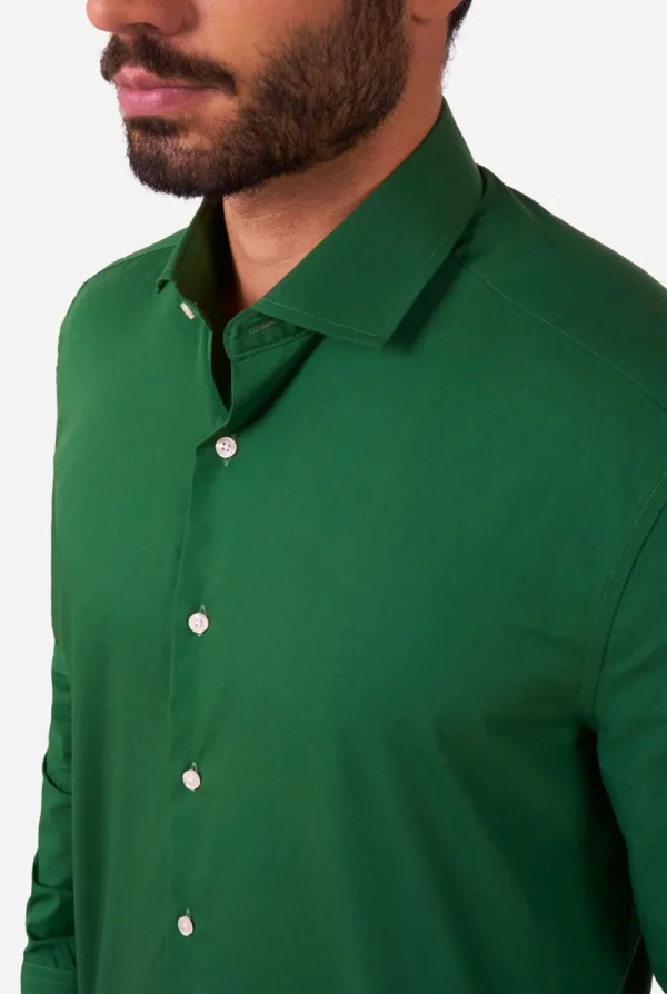 Men OppoSuits Solid Colored Shirts^Glorious Green