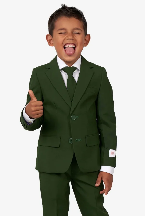 Boys OppoSuits Solid Colored Suits^Glorious Green