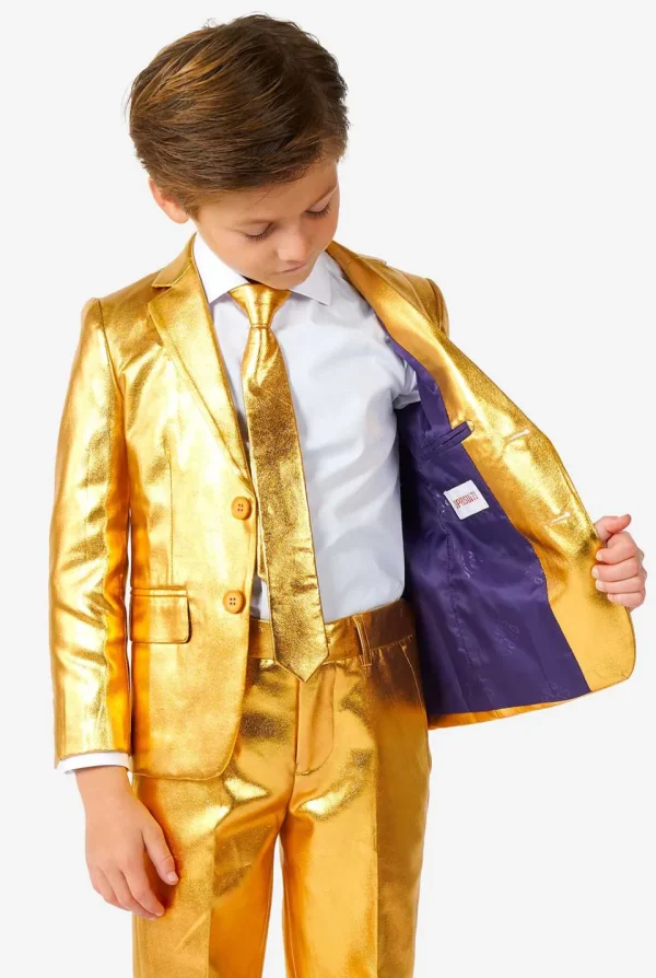 Boys OppoSuits Solid Colored Suits^Groovy Gold