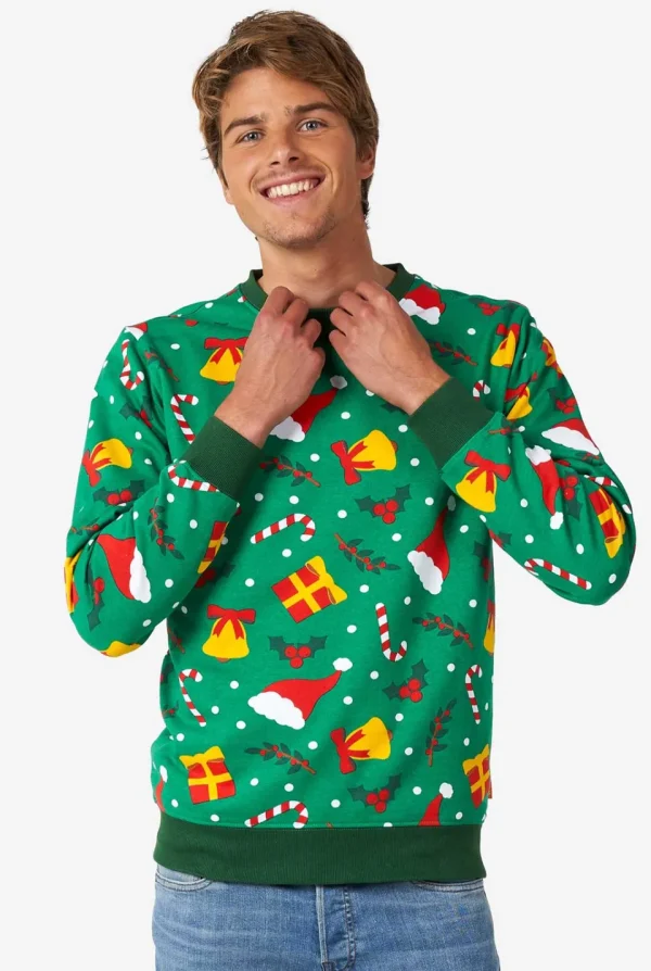 Men OppoSuits Christmas Sweaters^Holiday Greenish