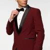 Men OppoSuits Christmas Tuxedos^Hot Burgundy