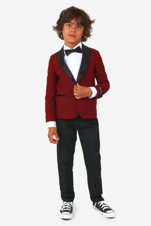 Boys OppoSuits Tuxedos^Hot Burgundy