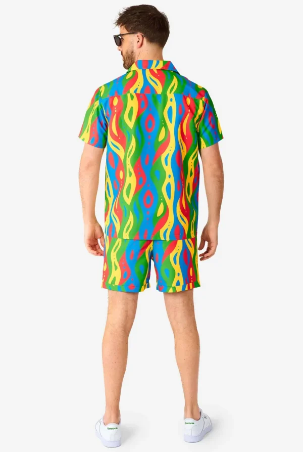 Men OppoSuits Printed Summer Sets^Loopy Lines