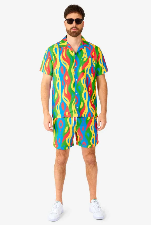 Men OppoSuits Printed Summer Sets^Loopy Lines