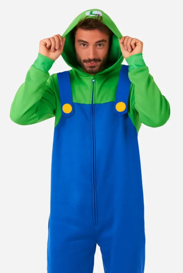 Men OppoSuits Solid Colored Onesies^Luigi