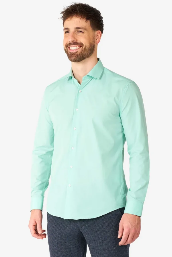 Men OppoSuits Solid Colored Shirts^Magic Mint