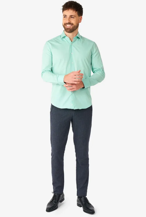 Men OppoSuits Solid Colored Shirts^Magic Mint