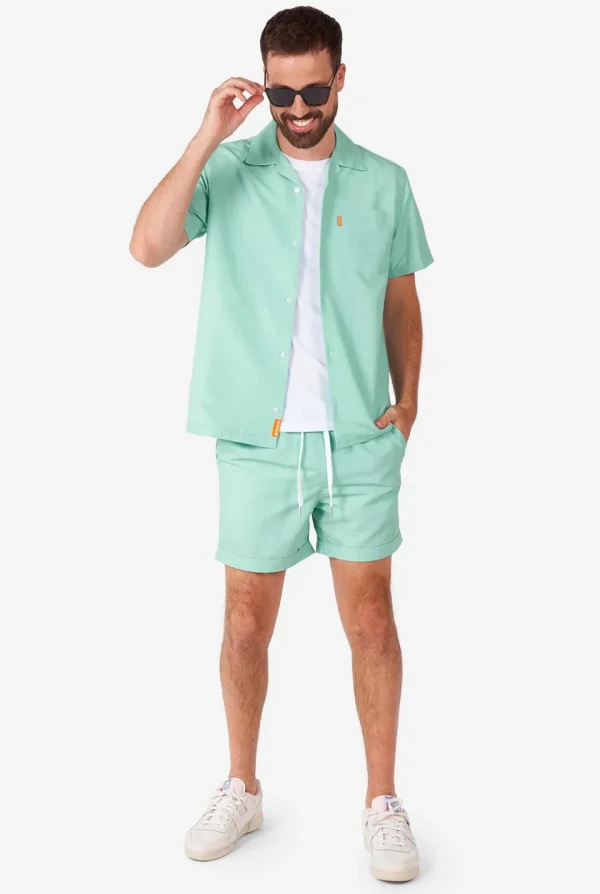 Men OppoSuits Solid Colored Summer Sets^Magic Mint