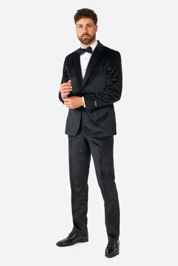 Men OppoSuits Christmas Tuxedos^Midnight Black Velvet