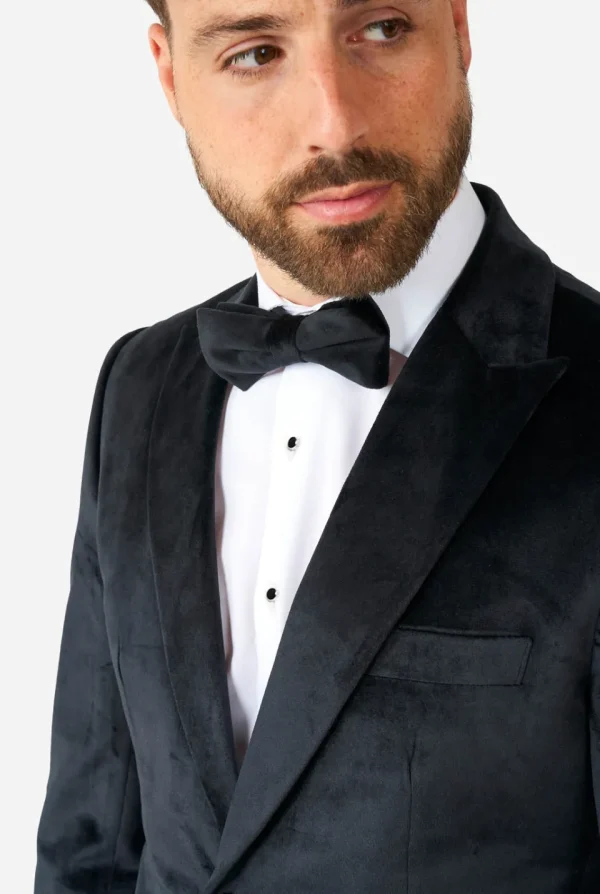 Men OppoSuits Christmas Tuxedos^Midnight Black Velvet