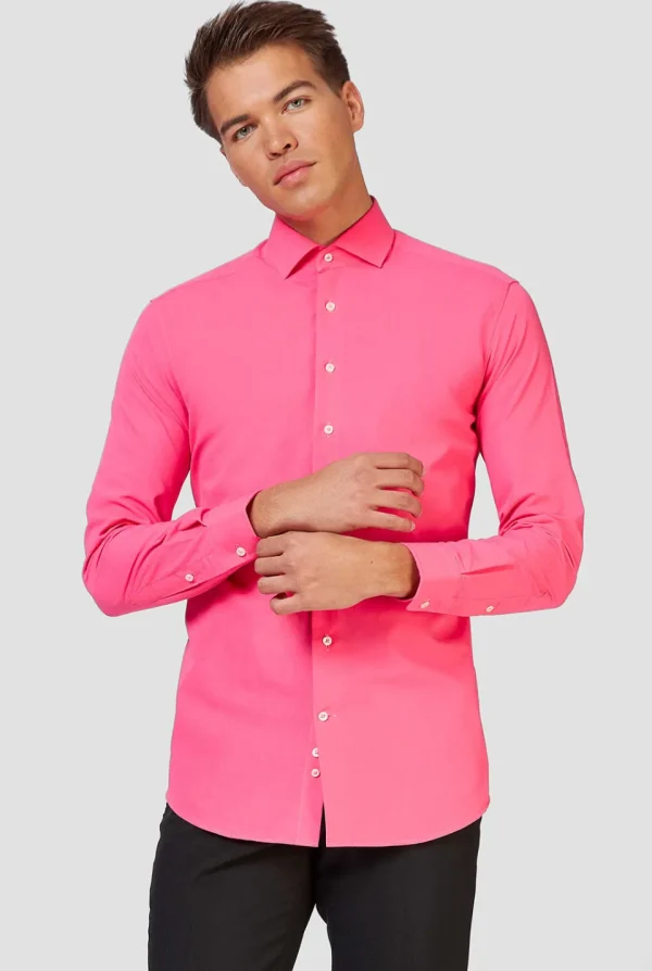 Men OppoSuits Solid Colored Shirts^Mr. Pink