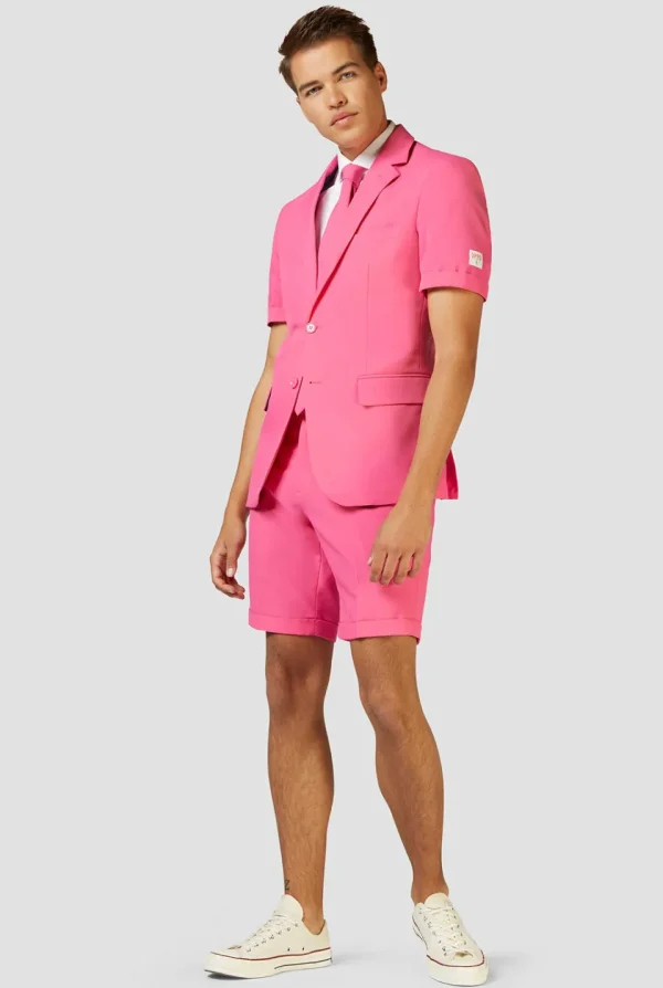 Men OppoSuits Solid Colored Suits^Mr. Pink