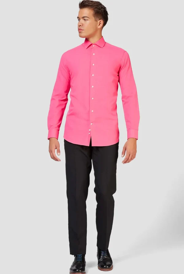 Men OppoSuits Solid Colored Shirts^Mr. Pink