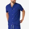 Men OppoSuits Solid Colored Summer Sets^Navy Royale