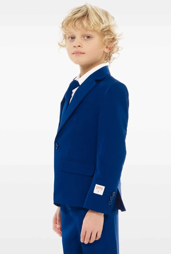 Boys OppoSuits Solid Colored Suits^Navy Royale