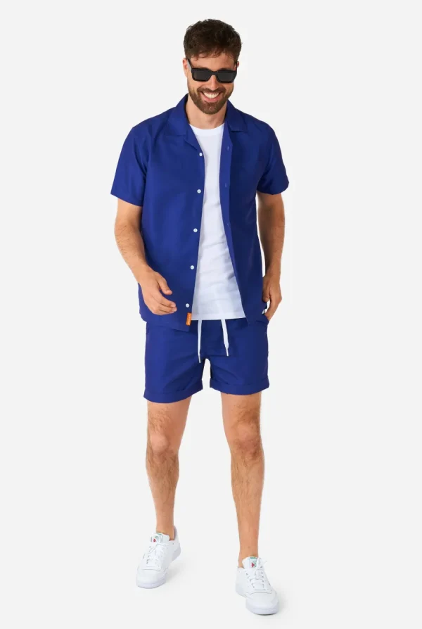 Men OppoSuits Solid Colored Summer Sets^Navy Royale