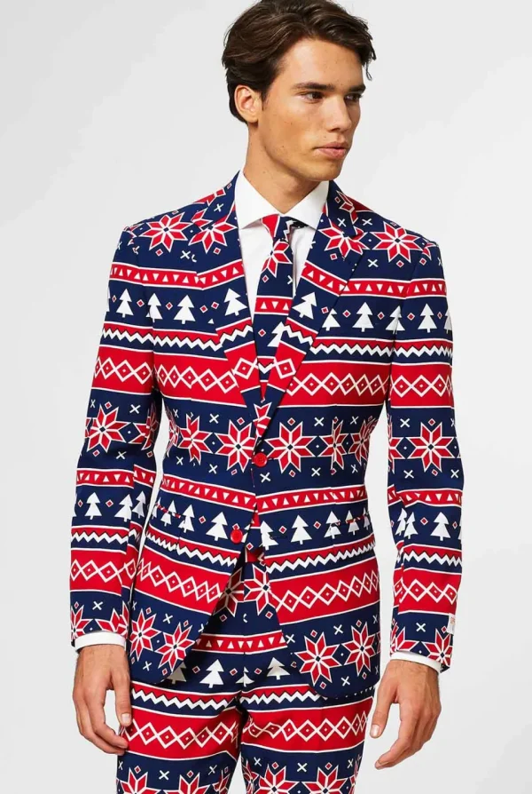 Men OppoSuits Christmas Suits^Nordic Noel