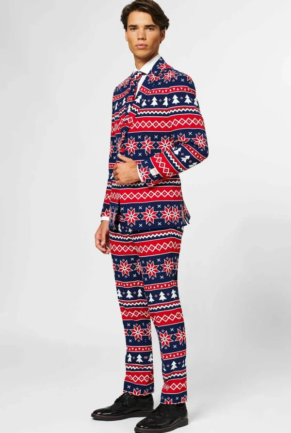 Men OppoSuits Christmas Suits^Nordic Noel