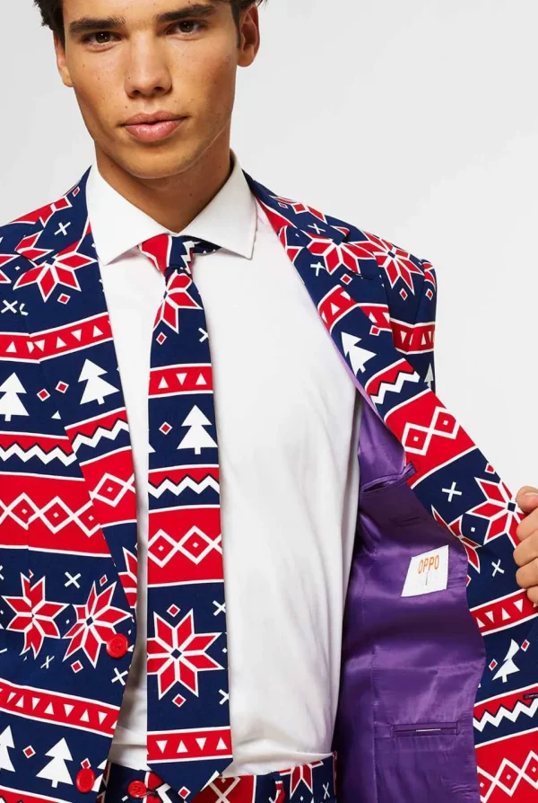 Men OppoSuits Christmas Suits^Nordic Noel