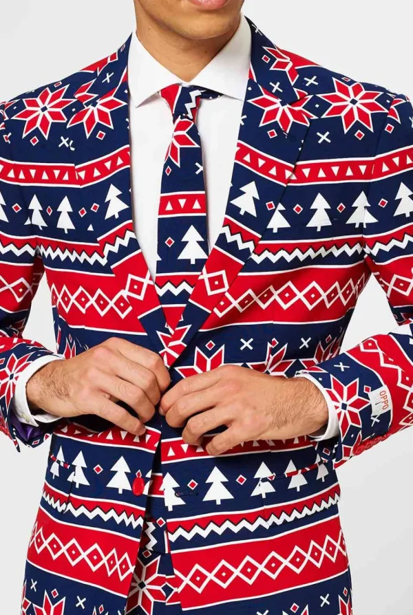 Men OppoSuits Christmas Suits^Nordic Noel