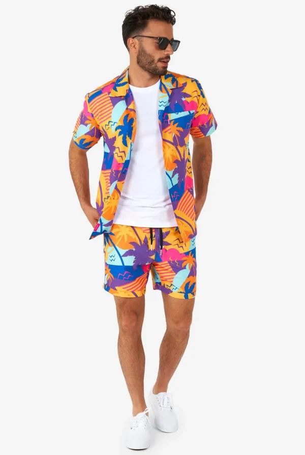 Men OppoSuits Printed Summer Sets^Palm Power