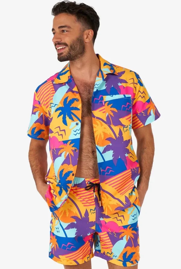 Men OppoSuits Printed Summer Sets^Palm Power