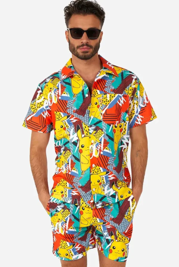 Men OppoSuits Printed Summer Sets^Pika Pikachu