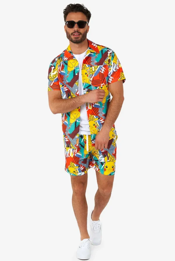 Men OppoSuits Printed Summer Sets^Pika Pikachu