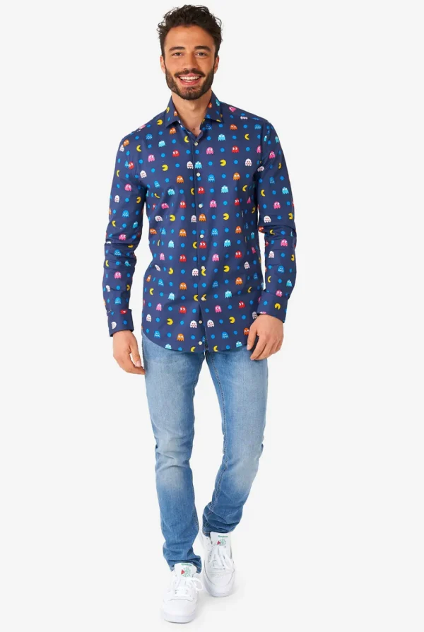 Men OppoSuits Casual Shirts^Pixel Pac-Man™