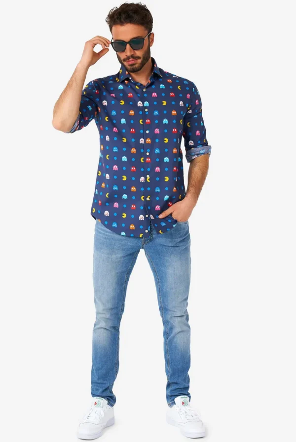 Men OppoSuits Casual Shirts^Pixel Pac-Man™