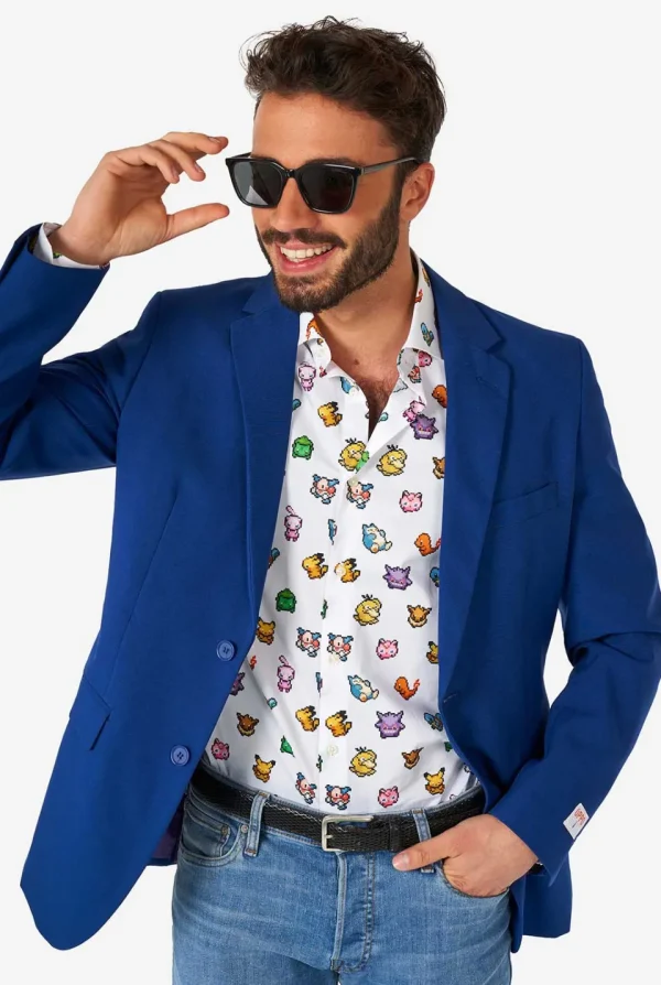 Men OppoSuits Casual Shirts^Pixel Pokemon™