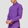 Men OppoSuits Solid Colored Shirts^Purple Prince