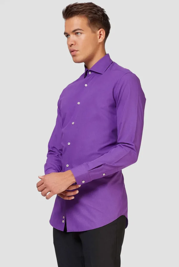 Men OppoSuits Solid Colored Shirts^Purple Prince