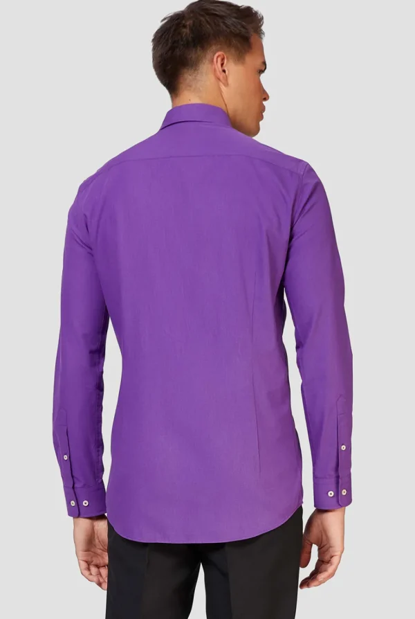 Men OppoSuits Solid Colored Shirts^Purple Prince