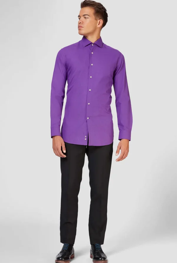 Men OppoSuits Solid Colored Shirts^Purple Prince