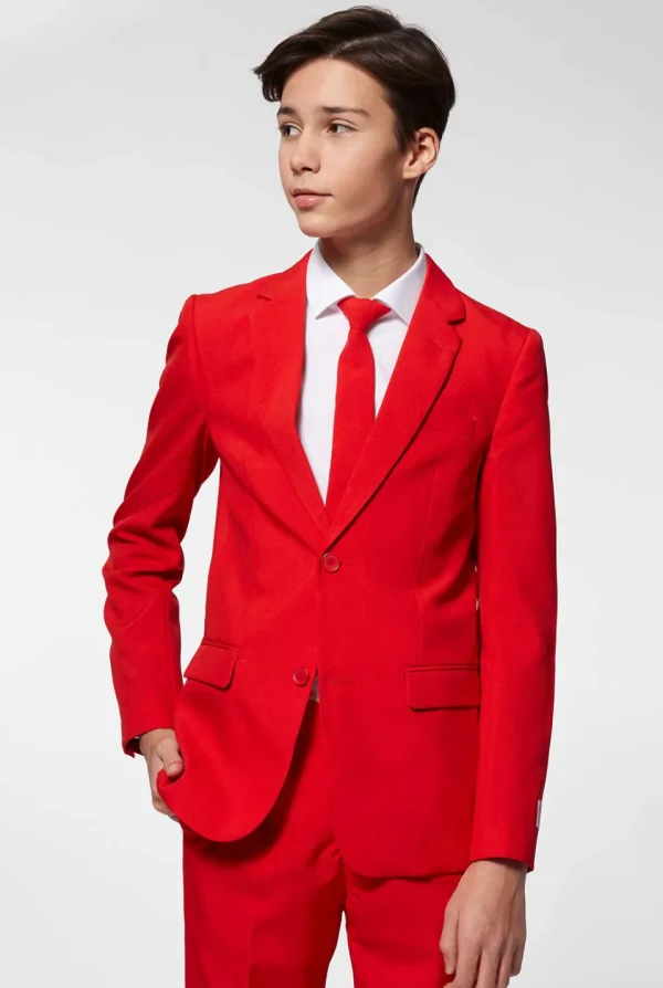 Teen Boys OppoSuits Prom Suits^Red Devil