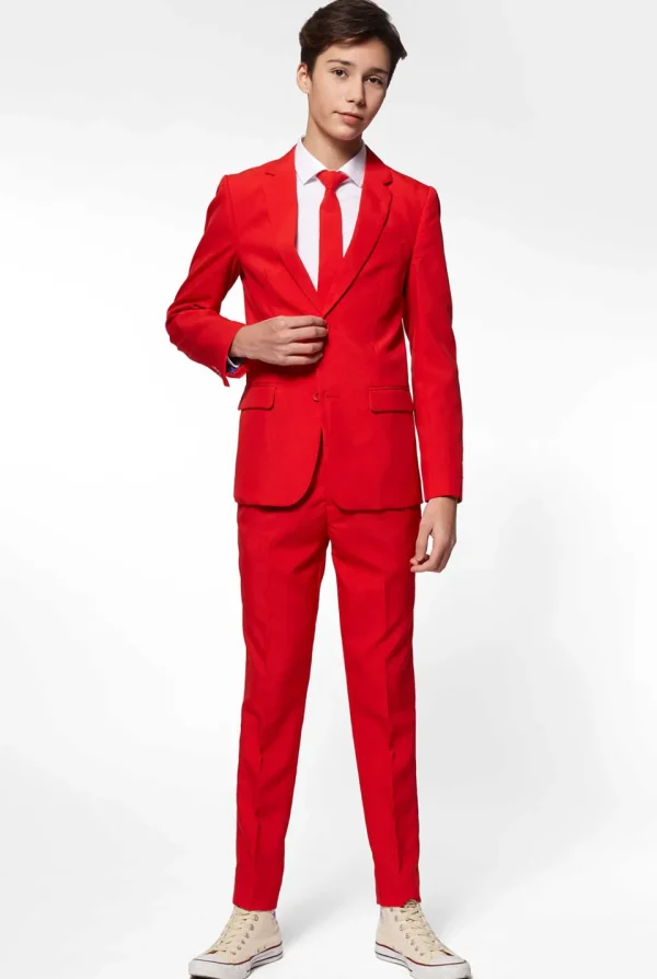 Teen Boys OppoSuits Prom Suits^Red Devil