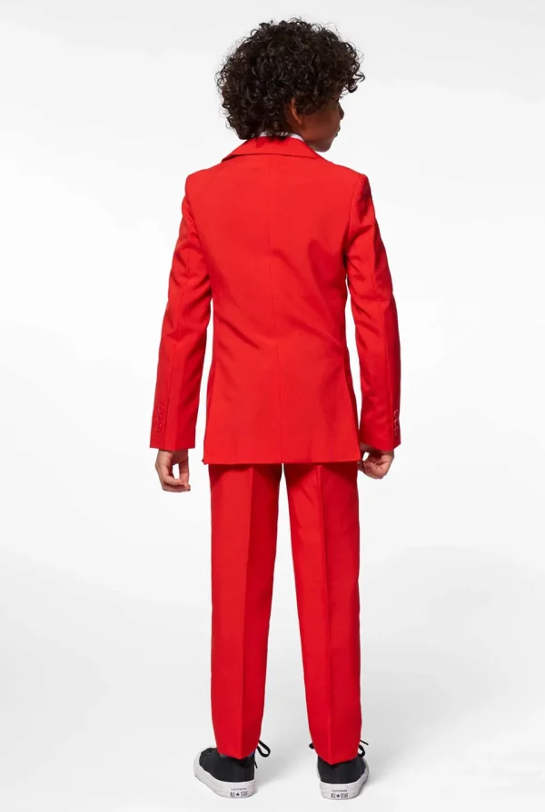 Boys OppoSuits Solid Colored Suits^Red Devil