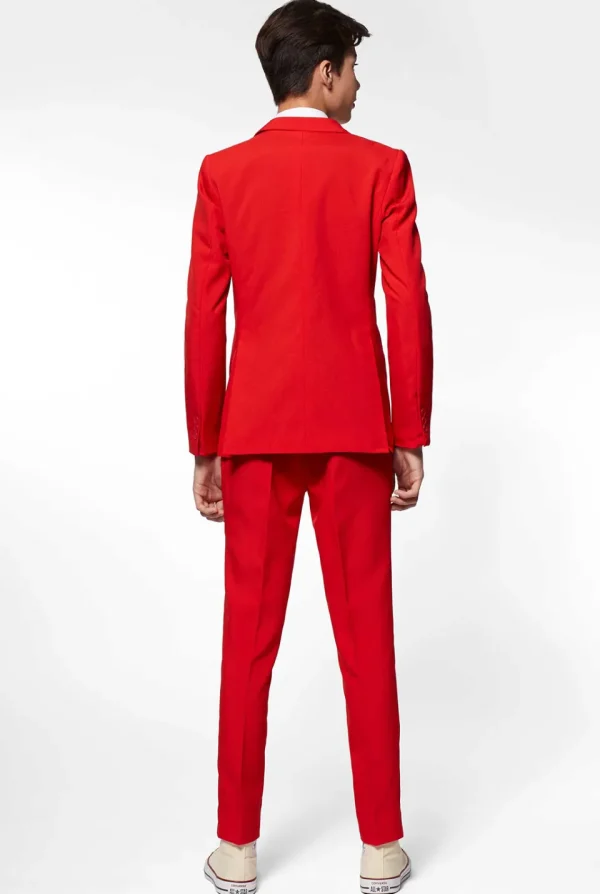 Teen Boys OppoSuits Prom Suits^Red Devil