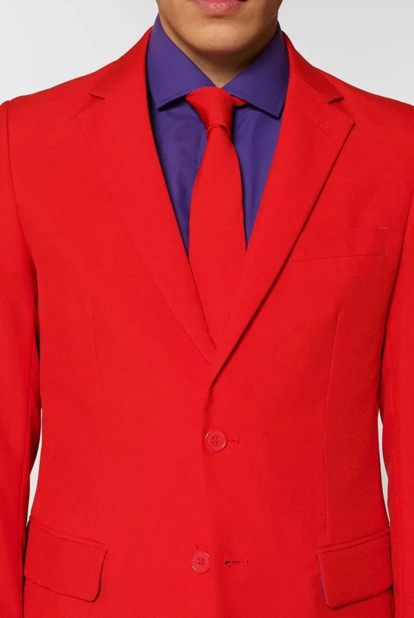 Men OppoSuits Prom Suits^Red Devil