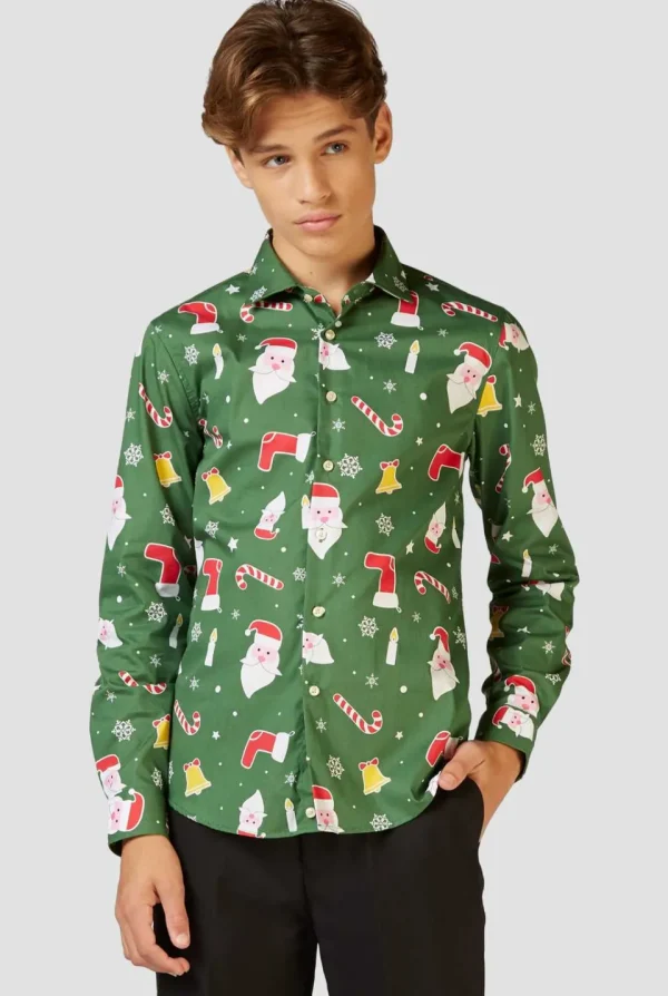 Teen Boys OppoSuits Christmas Shirts^Santaboss