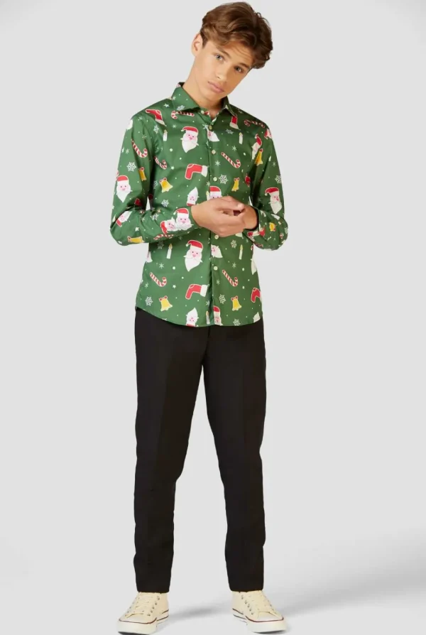 Teen Boys OppoSuits Christmas Shirts^Santaboss