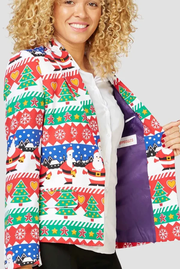 Women OppoSuits Christmas Blazers^Snazzy Santa