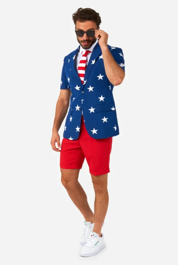 Men OppoSuits Wedding Suits^Stars And Stripes