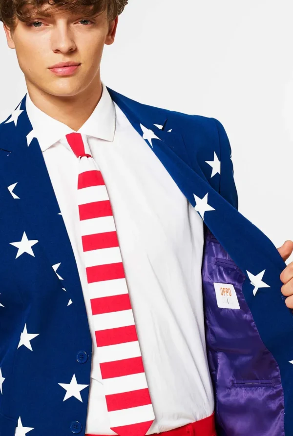 Men OppoSuits Wedding Suits^Stars And Stripes