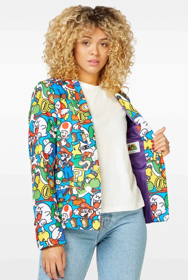 Women OppoSuits Party Blazers^Super Mario™