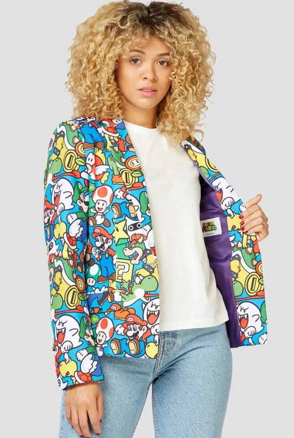 Women OppoSuits Party Blazers^Super Mario™