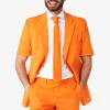 Men OppoSuits Solid Colored Suits^The Orange