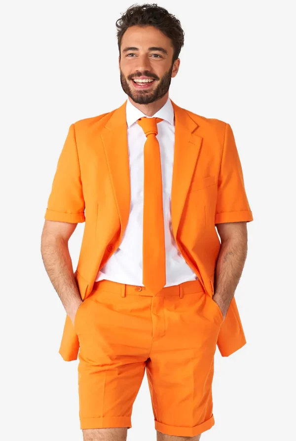 Men OppoSuits Solid Colored Suits^The Orange